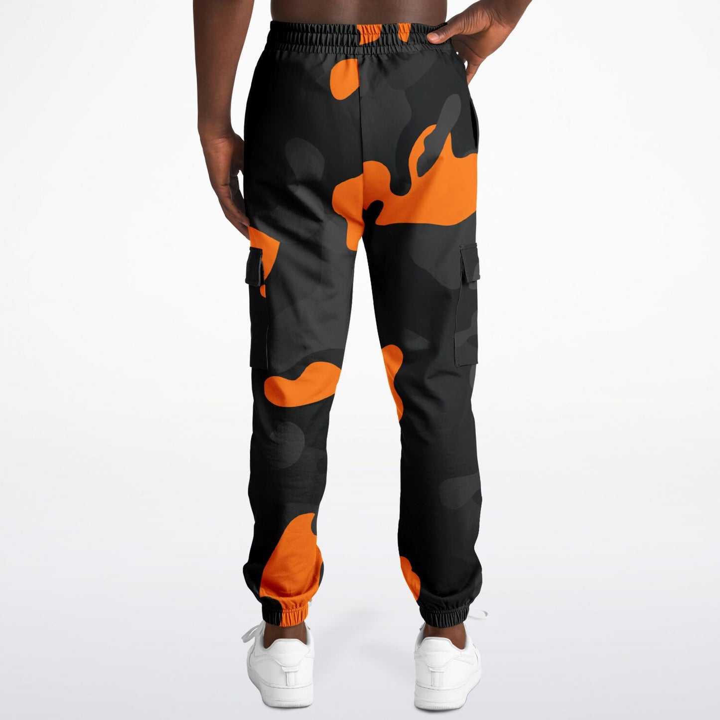 Camo Orange Premium Fit Sweatpants w/Cargo Pockets