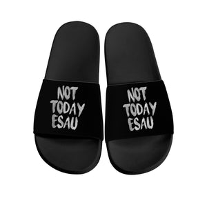 Hebrew Israelite Not Today Esau Slide Sandals - Black