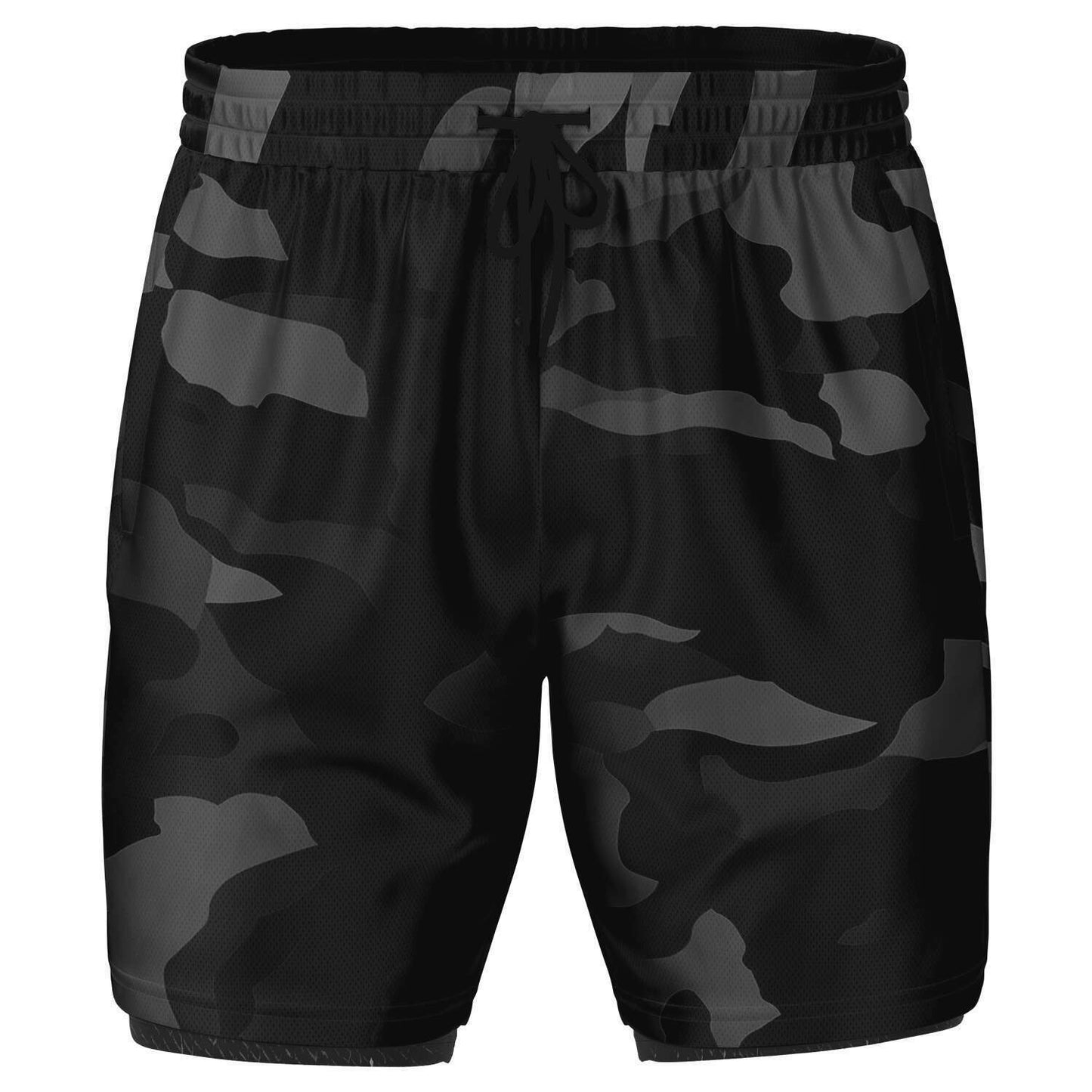 Camo Black w/Digital Fringe Inspired 2-in-1 Shorts