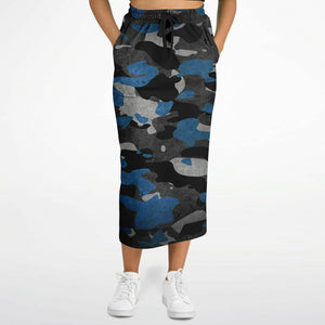 Blue Camo Ahchwath Sister Women's Long Fashion Dress