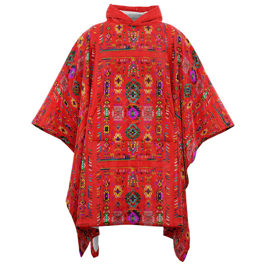 Northern Kingdom Sequence Red Flannel Blanket Poncho