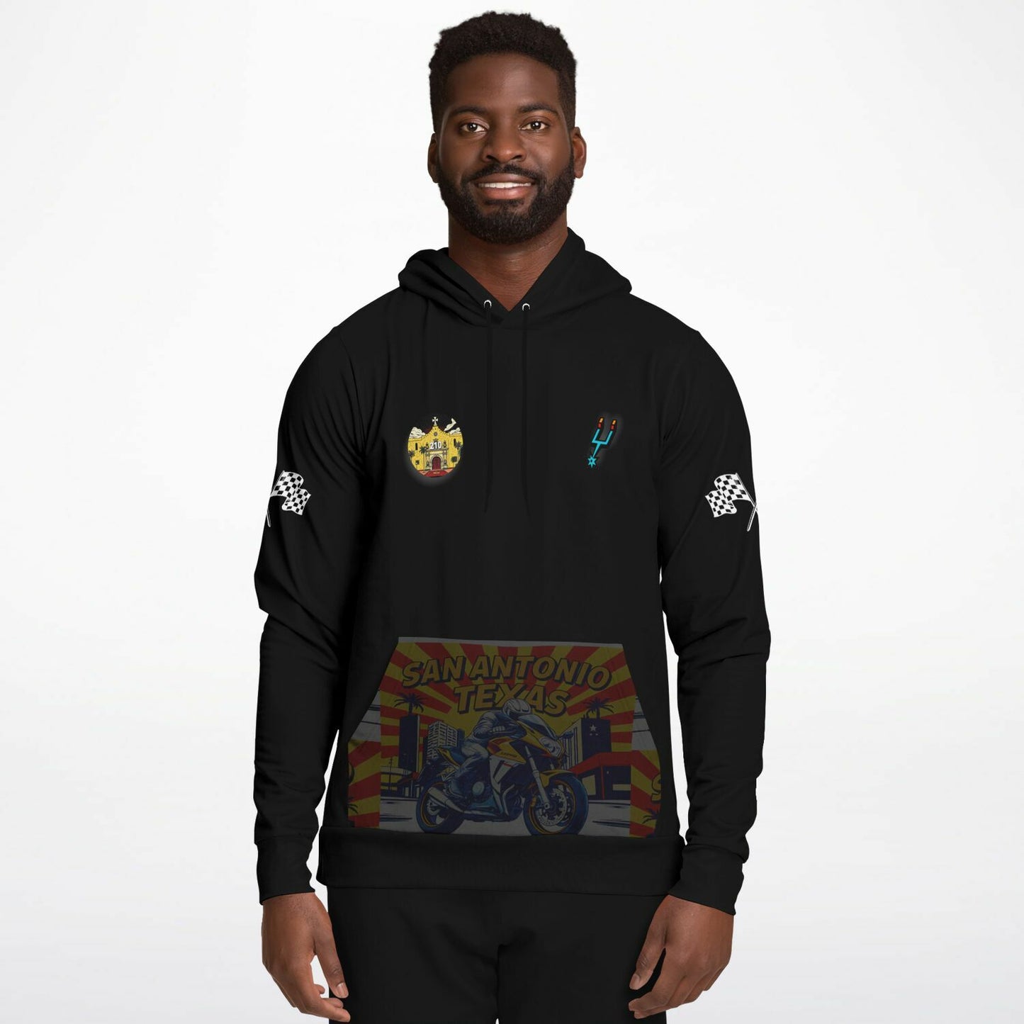 SA City Black Fashion Hoodie
