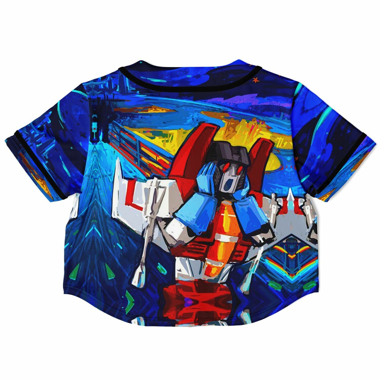Star Screamer Autobot Super Hero Anime Cropped Baseball Jersey