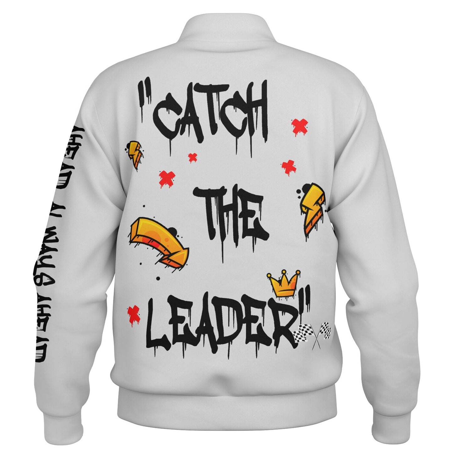 Catch The Leader Gray Baseball Jacket