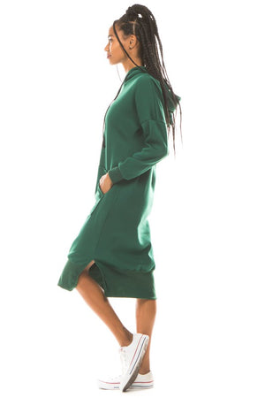 Olive Green HOODIE DRESS