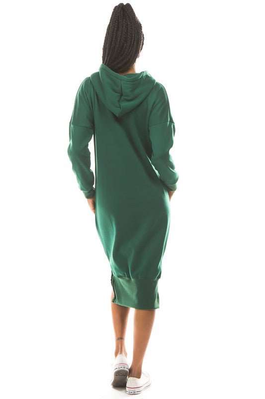 Olive Green HOODIE DRESS