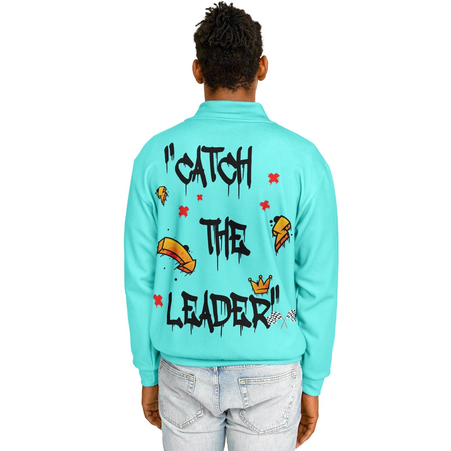 Catch The Leader Teal Baseball Jacket