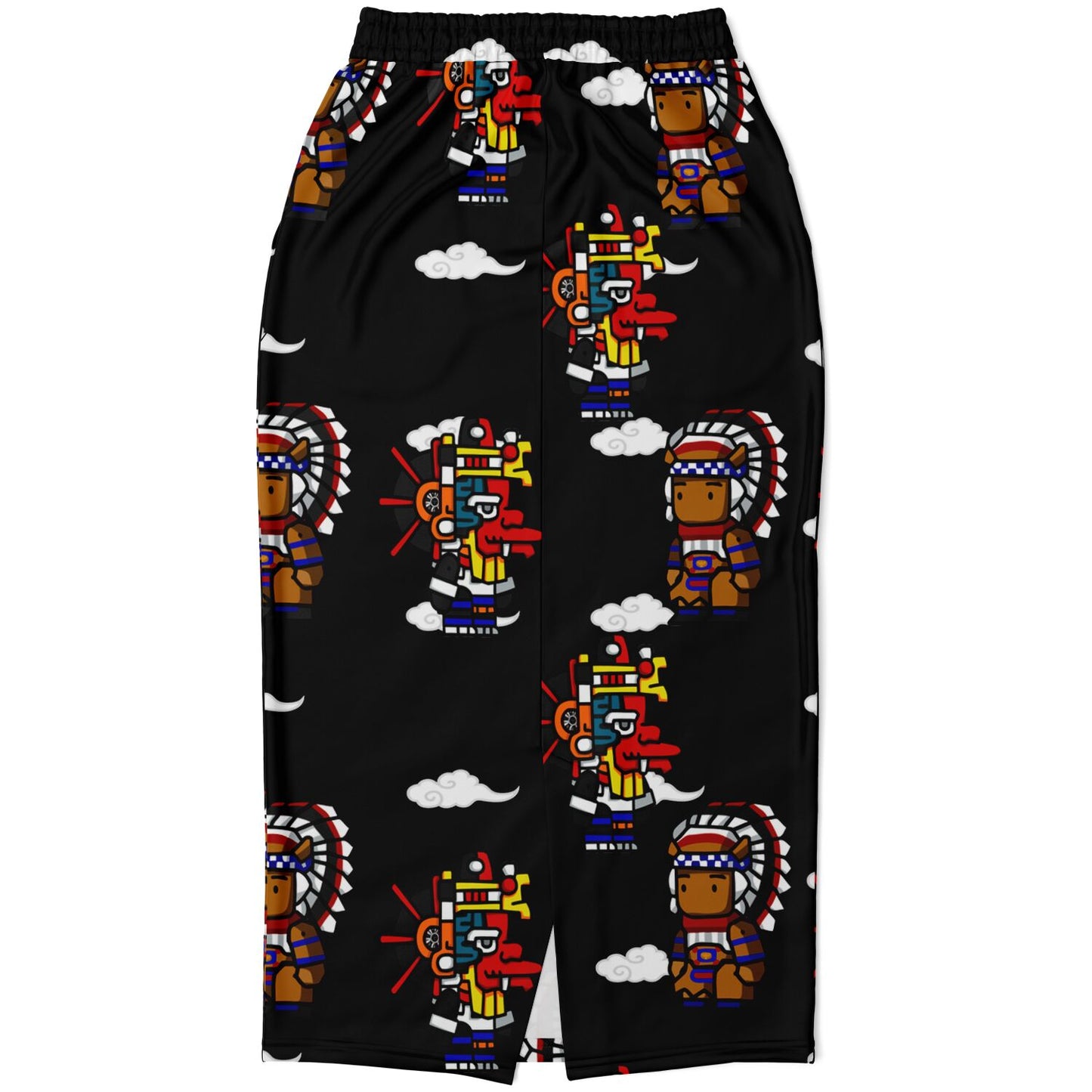 Northern Kingdom 10 Tribesmen Fashion Long Pocket Skirt Black