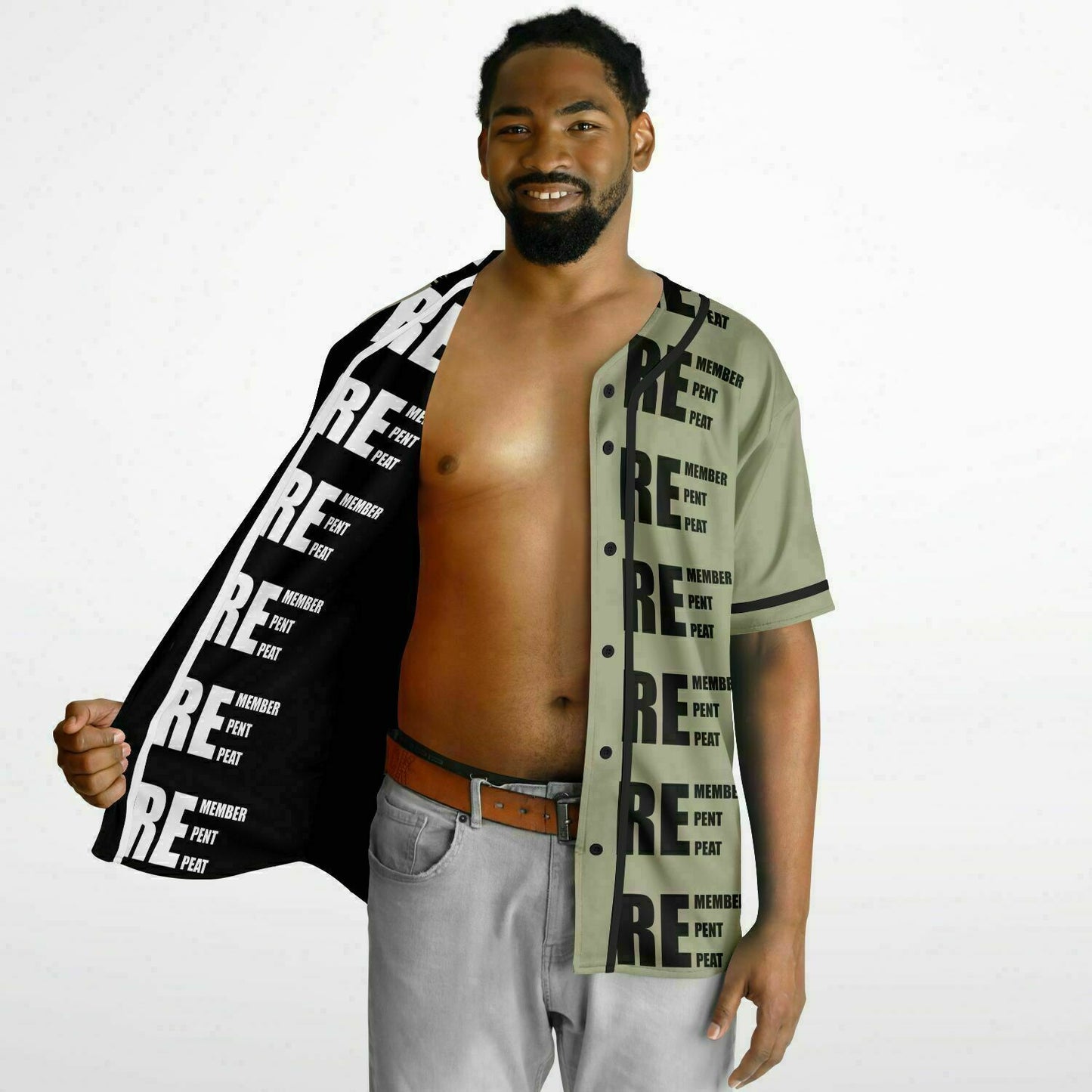 Camo Reversible Baseball Jersey - AOP