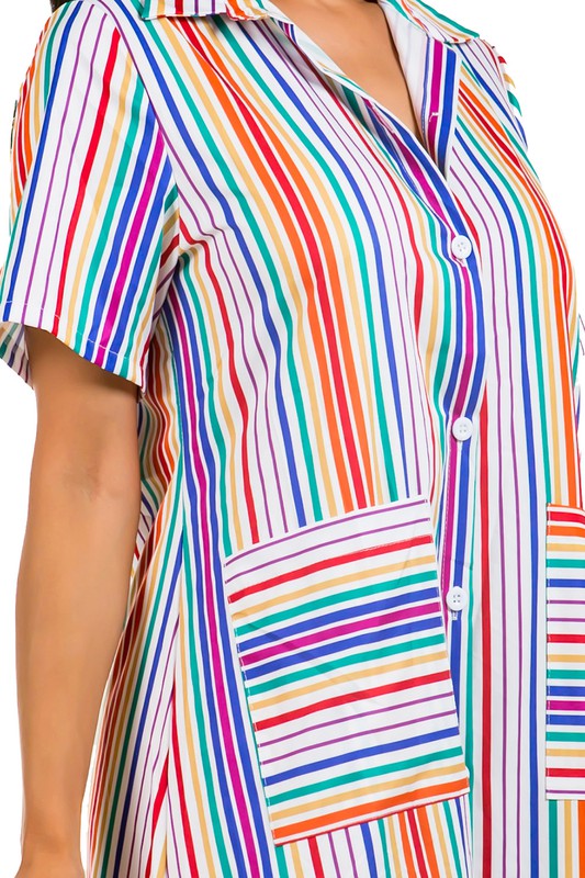 Pastel SHIRT STYLE LONG MAXI DRESS