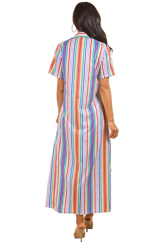 Pastel SHIRT STYLE LONG MAXI DRESS