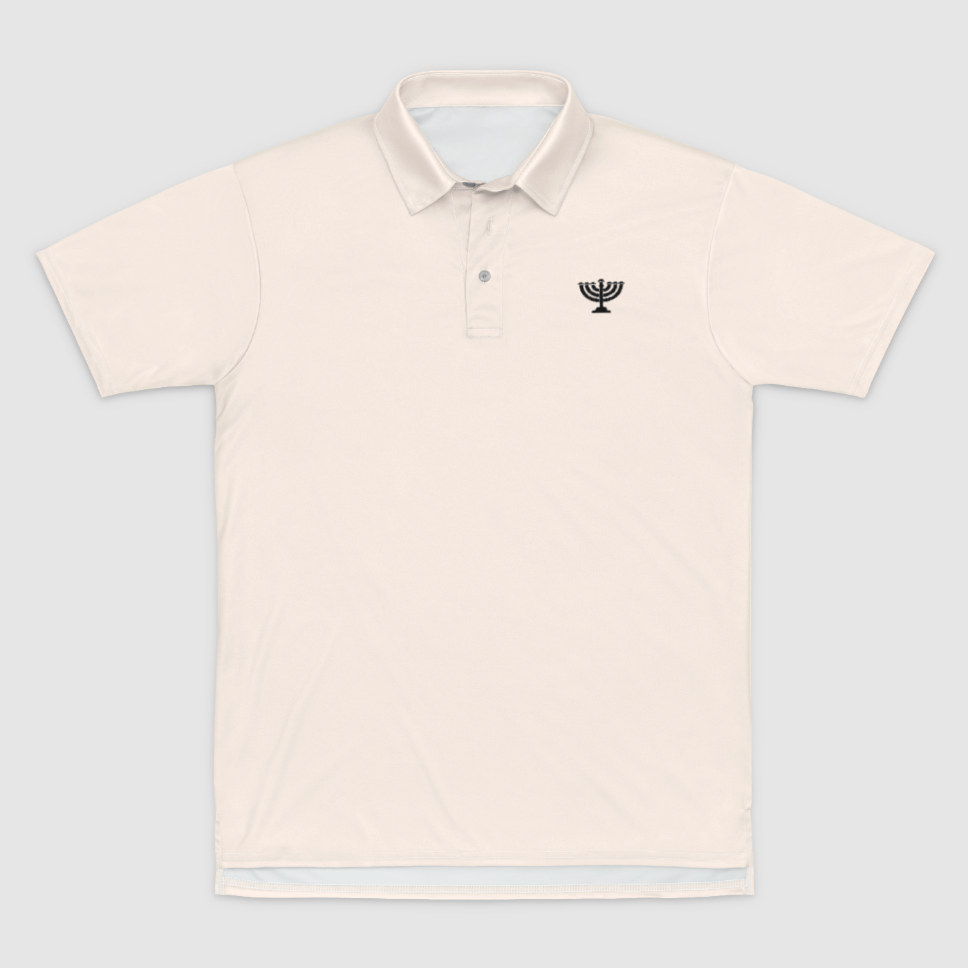 Soft Poloz Digital Stitched Creme Mens Polo Shirt