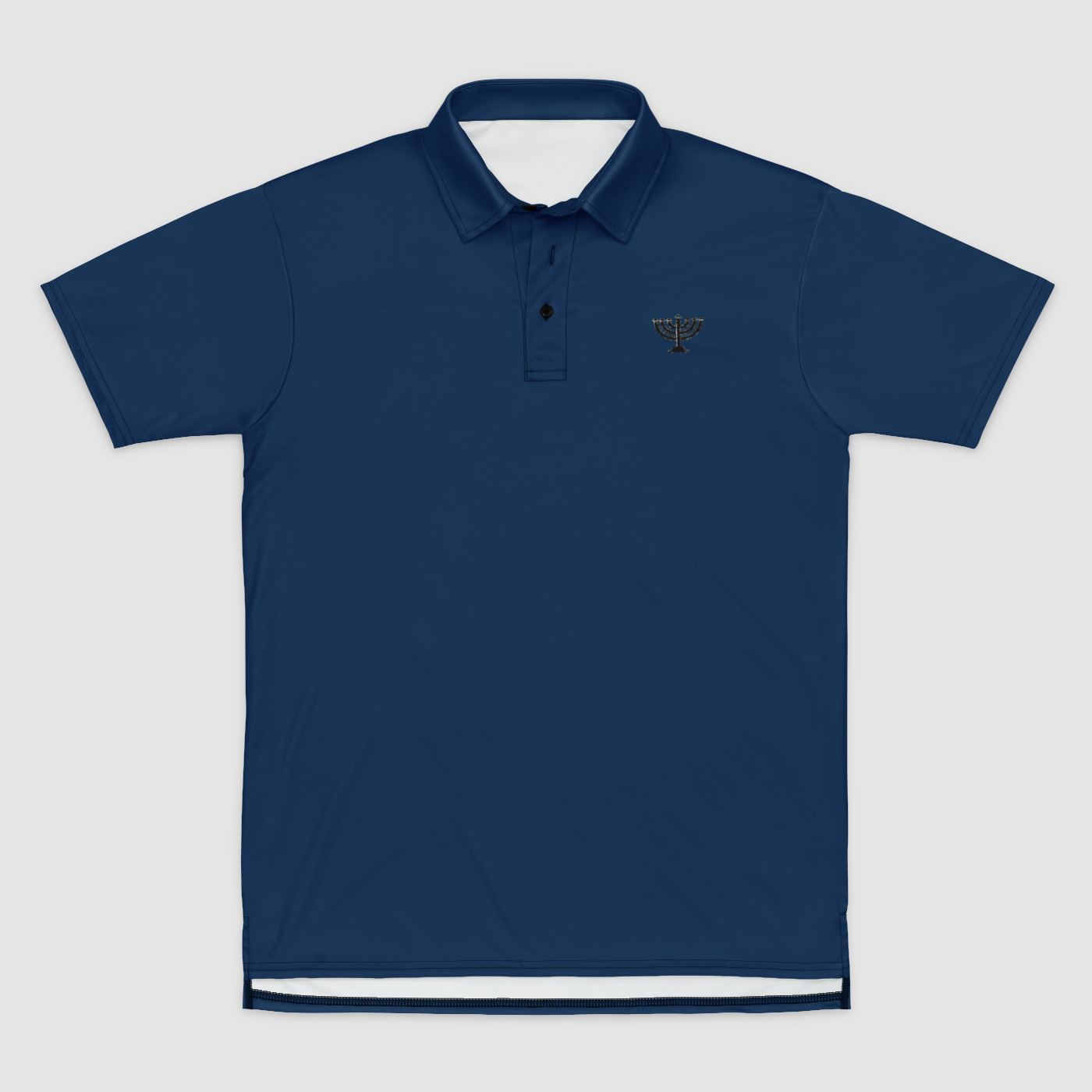 Soft Poloz Digital Stitched Navy Mens Polo Shirt