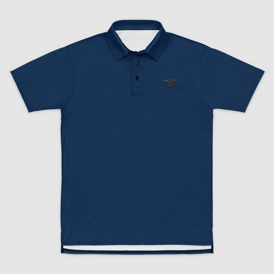 Soft Poloz Digital Stitched Navy Mens Polo Shirt