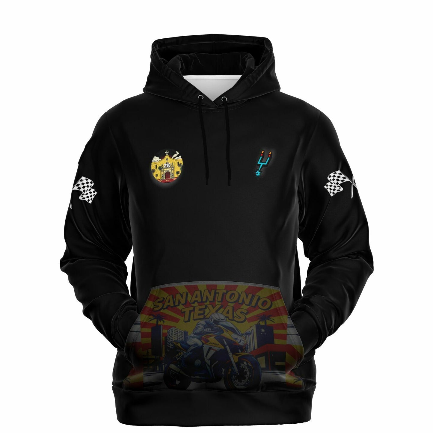 SA City Black Fashion Hoodie