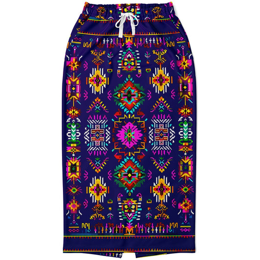 We Are Israel Tribal Fusion Fashion Long Pocket Skirt Royal Purple
