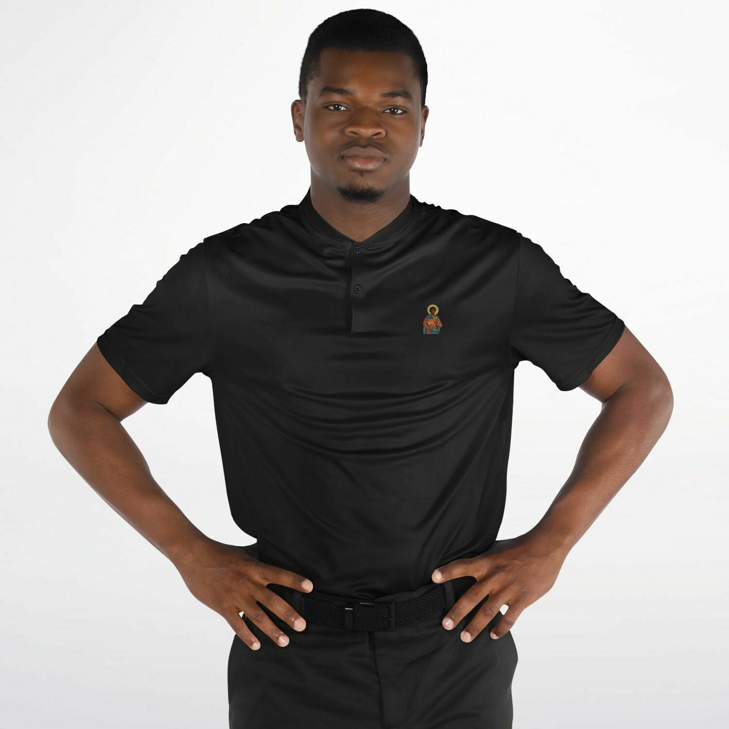 Black Saint Matthew Blade Collar Polo Shirt