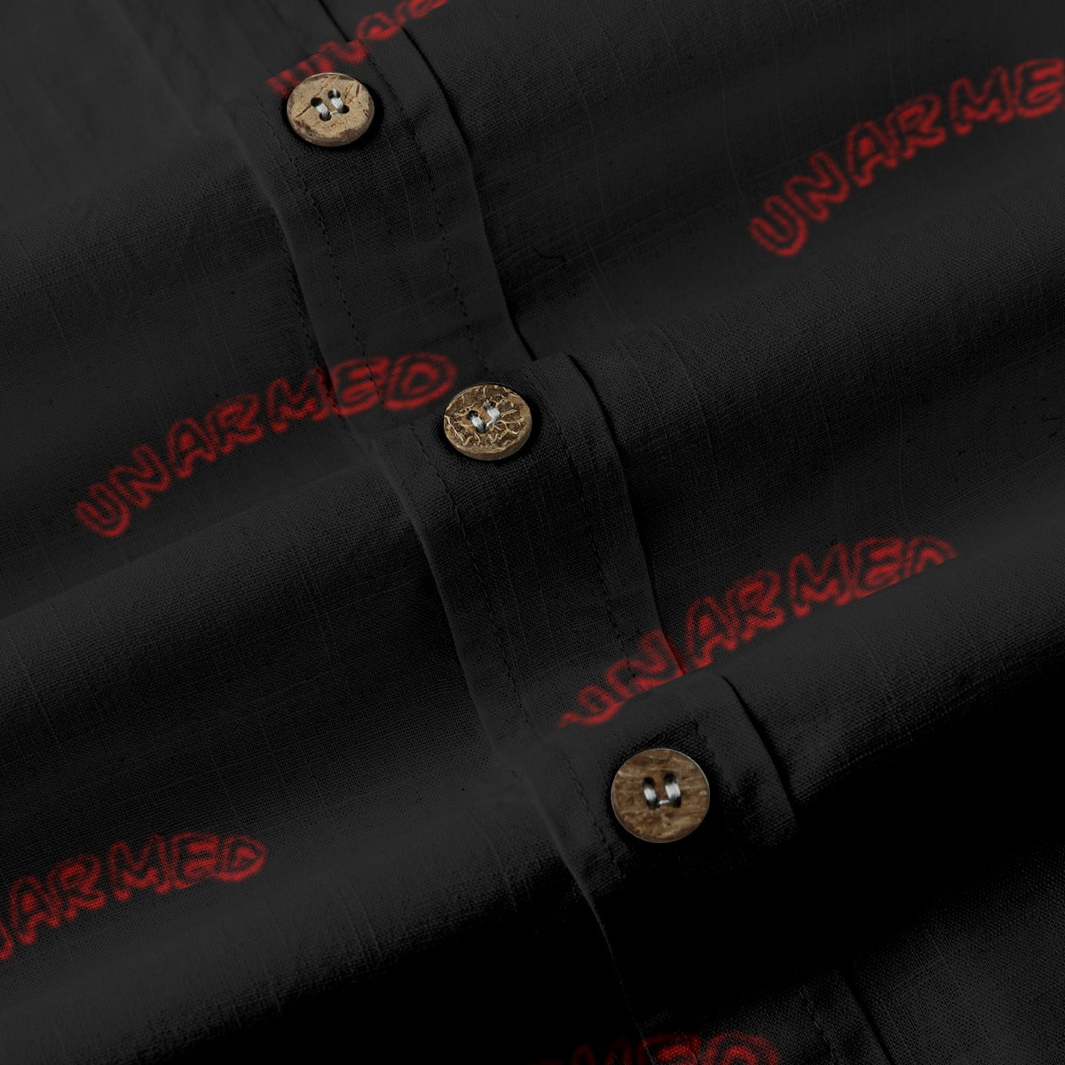 Unarmed Men's Breathable Black Bamboo Cotton Shirt