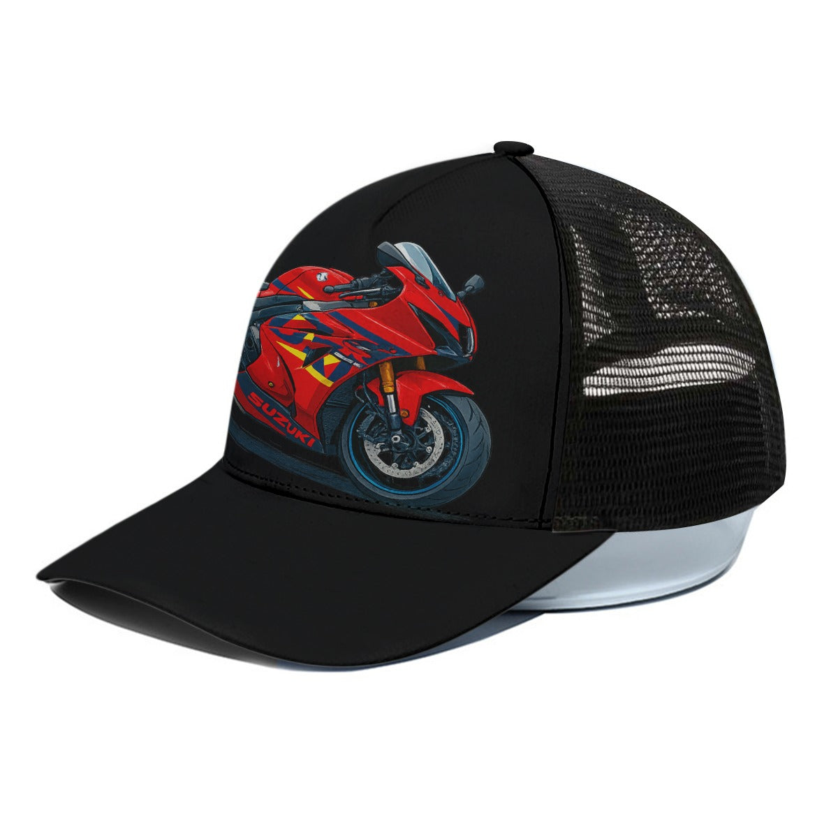 GSXR 1000 Inspired – Trucker Hat With Black Half-mesh snapback | Urban Streetwear Biker Apparel