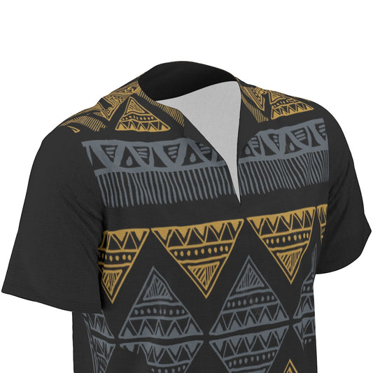 Black Men's African Dashiki Shirt shirt - product image 2 in black alternate view