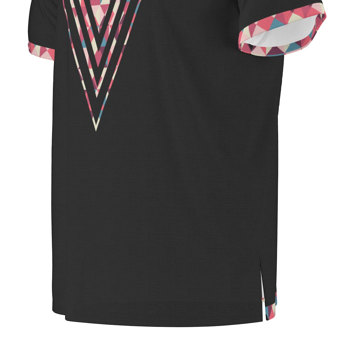 Black Tribal All-Over Print  Men's African Dashiki Shirt