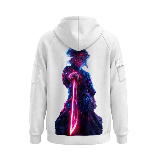 Anime Dimension Sword Art All-Over Print Men’s Fleece Half-Zip Hoodie With Arm Pockets