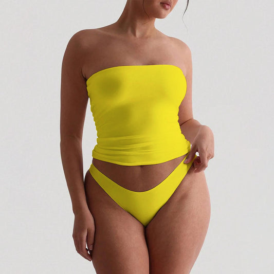 All-Over Print Women's Strapless Tube Top Set