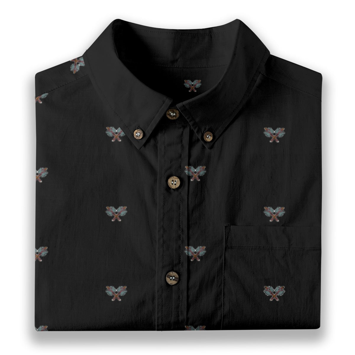 Maccabees Men's Black Breathable Bamboo Cotton Shirt