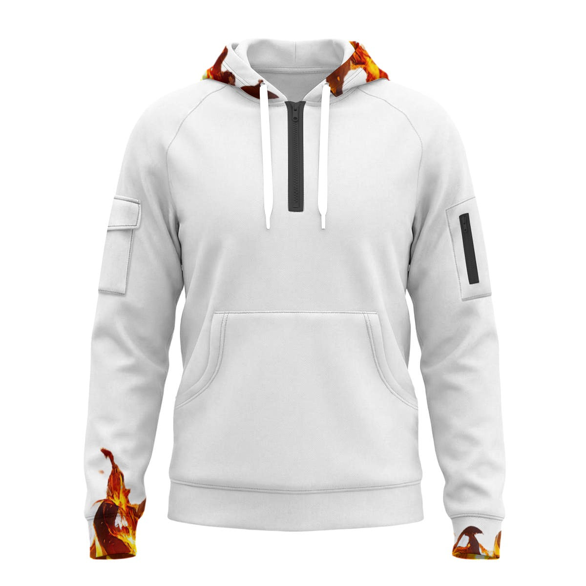 Anime Slayer Of Demons Art All-Over Print Men’s Fleece Half-Zip Hoodie With Arm Pockets