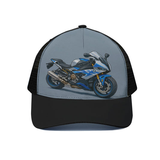 S1K-RR Inspired Trucker – Hat With Black Half-mesh snapback | Urban Streetwear Biker Apparel