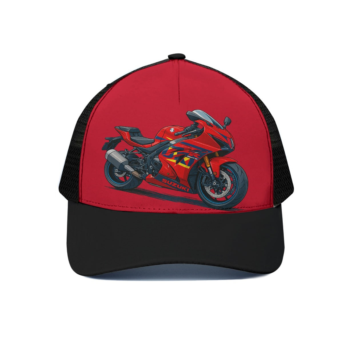 GSXR 1000 Inspired – Trucker Hat With Black Half-mesh snapback | Urban Streetwear Biker Apparel