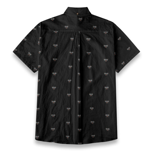 Maccabees Men's Black Breathable Bamboo Cotton Shirt
