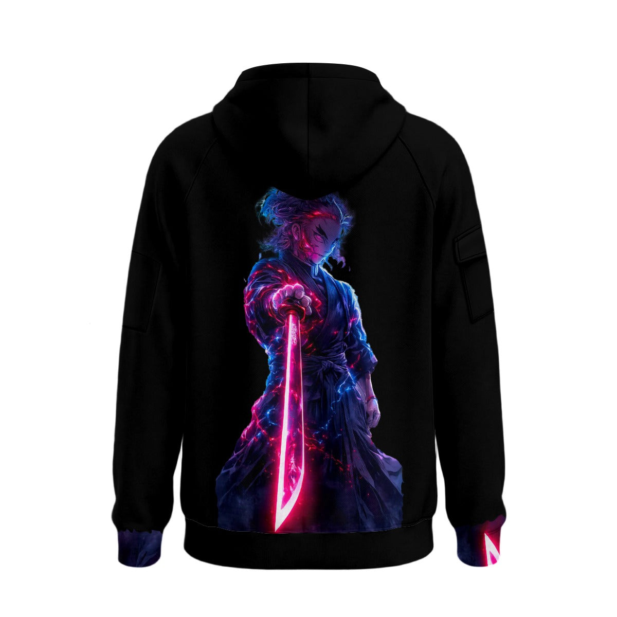 Anime Dimension Sword Art All-Over Print Men’s Fleece Half-Zip Hoodie With Arm Pockets
