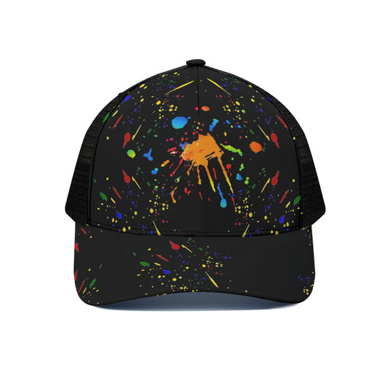 Paint Me Trucker Hat With Black Half-mesh