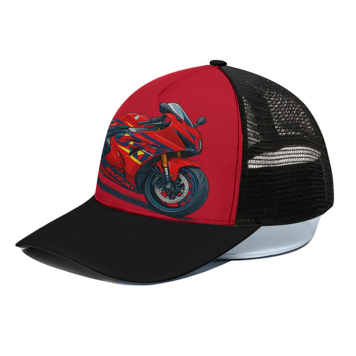 GSXR 1000 Inspired – Trucker Hat With Black Half-mesh snapback | Urban Streetwear Biker Apparel