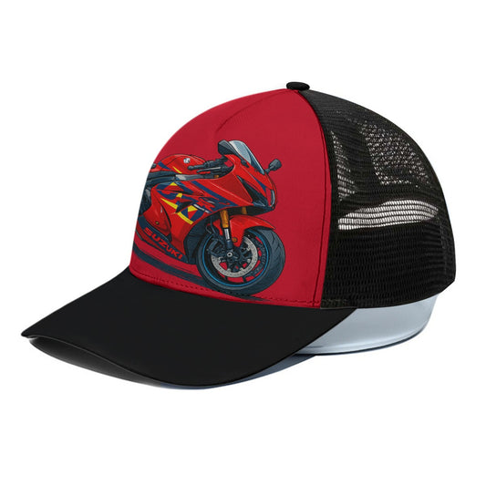 GSXR 1000 Inspired – Trucker Hat With Black Half-mesh snapback | Urban Streetwear Biker Apparel