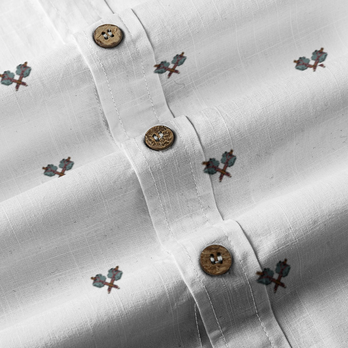 Maccabees Men's Breathable White Bamboo Cotton Shirt