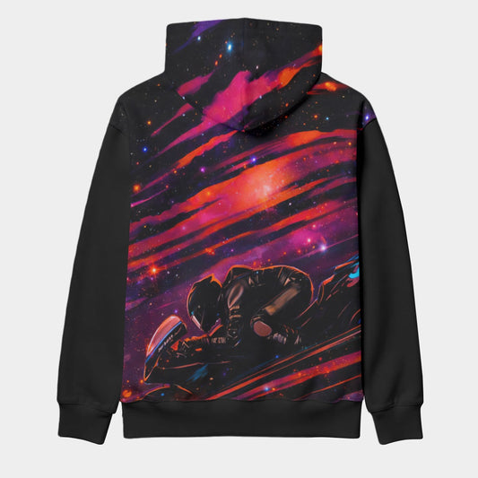 Galaxy Surfer All-Over Print Men's Thicken Pullover Hoodie