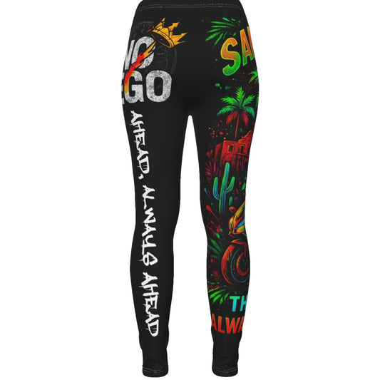 All-Over Print Women's Ripped Leggings