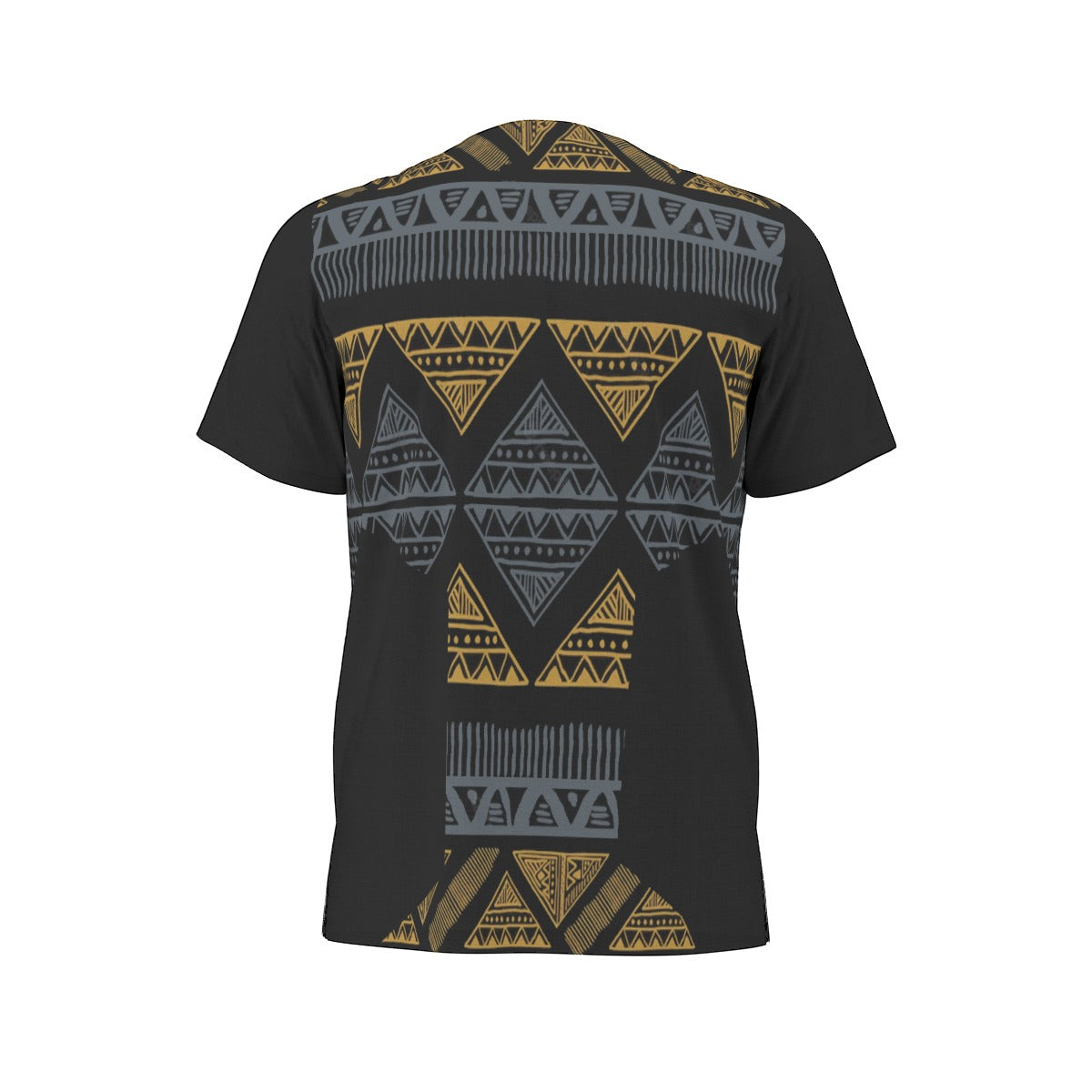 Black All-Over Print  Men's African Dashiki Shirt