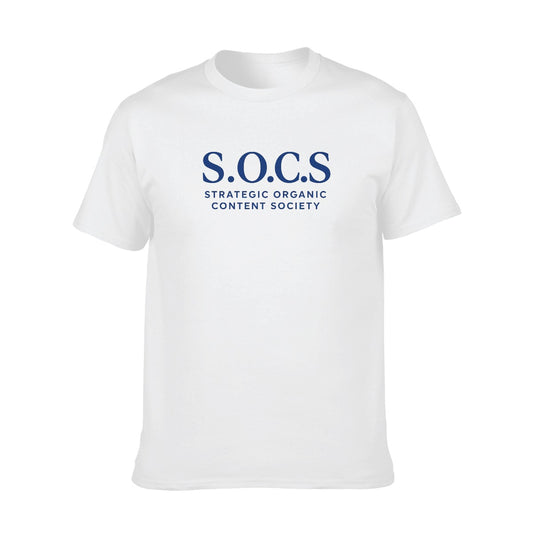 Urban Streetwear SOCS Society O-neck Short Sleeve T-Shirt | 180GSM Cotton (DTF)