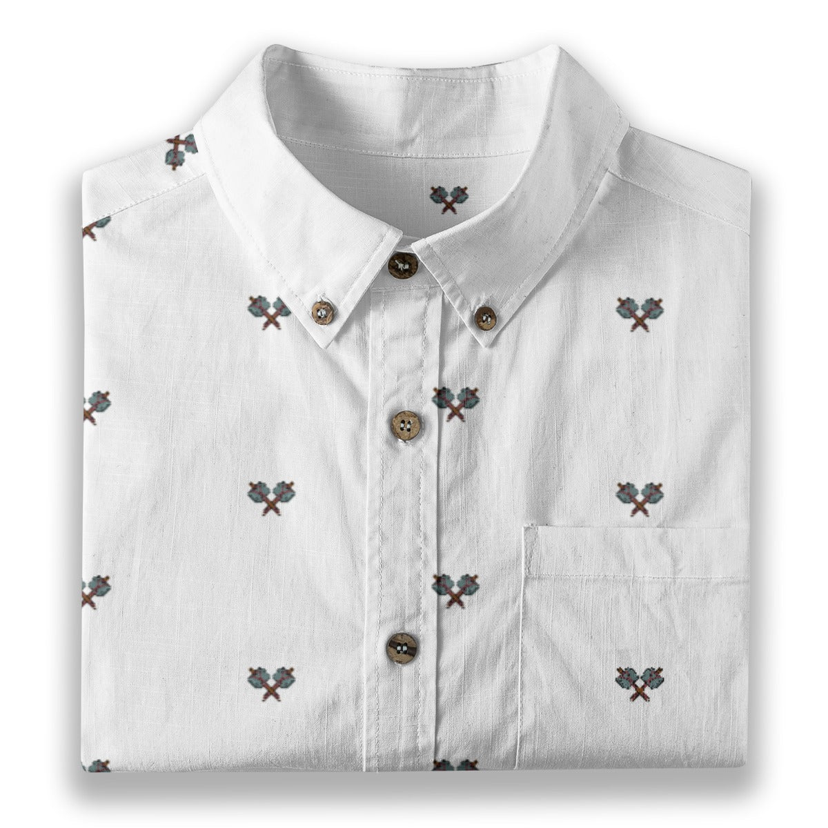 Maccabees Men's Breathable White Bamboo Cotton Shirt