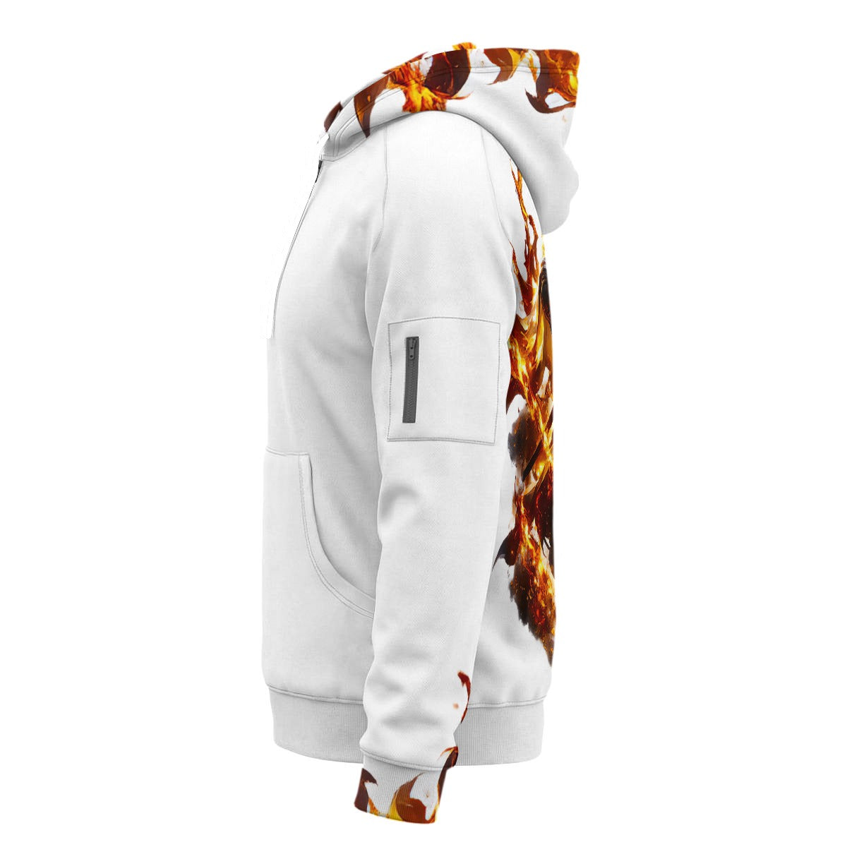 Anime Slayer Of Demons Art All-Over Print Men’s Fleece Half-Zip Hoodie With Arm Pockets