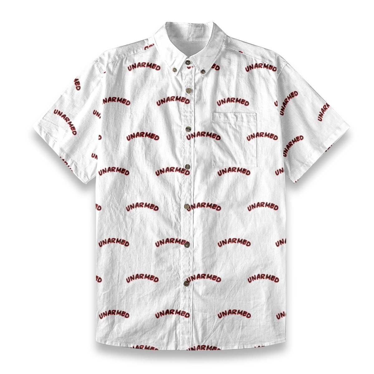 Unarmed Men's Breathable White Bamboo Cotton Shirt