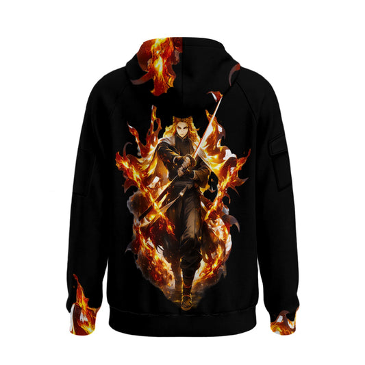 Anime Dimension Slayer Of Demons All-Over Print Men’s Fleece Half-Zip Hoodie With Arm Pockets