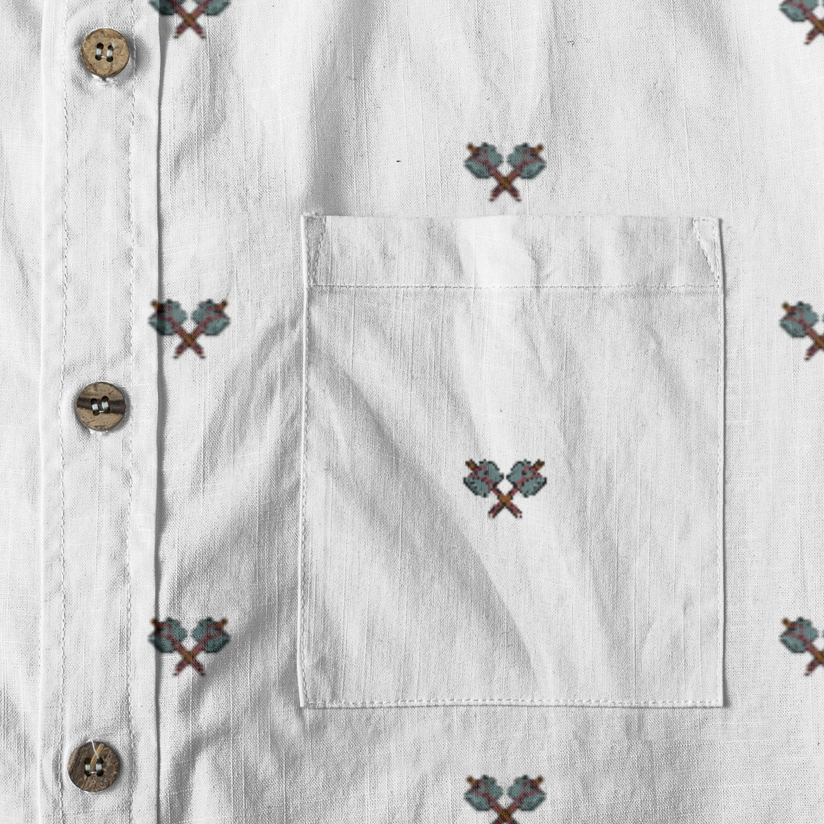 Maccabees Men's Breathable White Bamboo Cotton Shirt