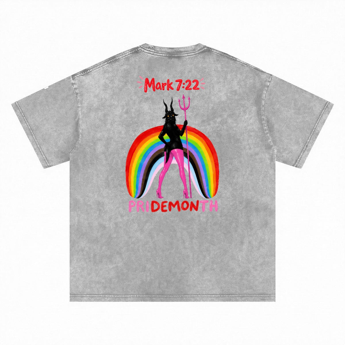 PRIDE Unisex Heavyweight Washed Drop Shoulder T-Shirt|250GSM DTG