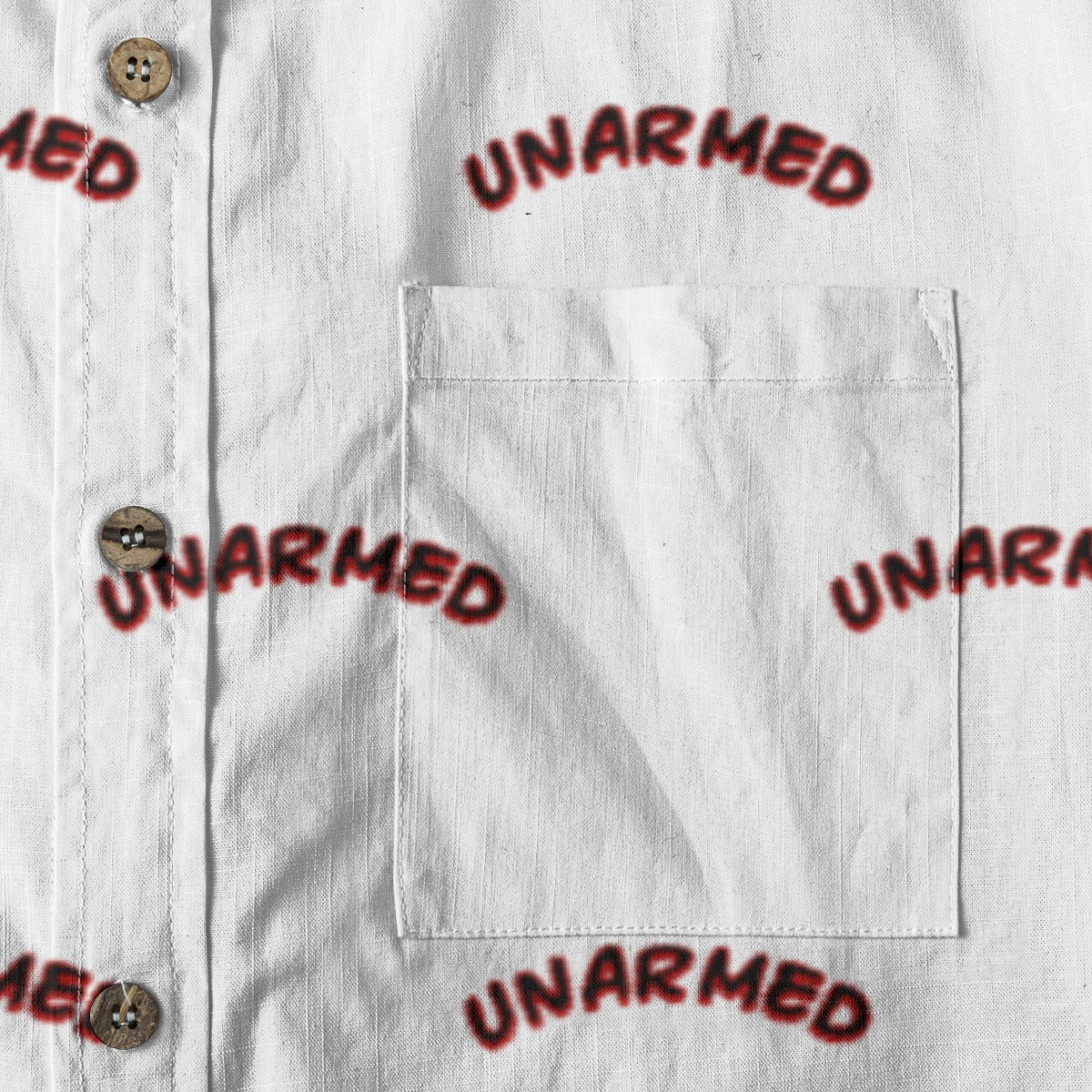 Unarmed Men's Breathable White Bamboo Cotton Shirt