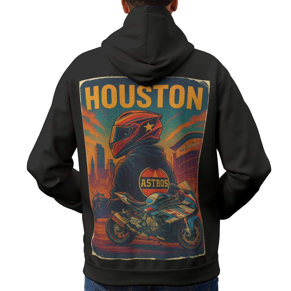 Houston Gone Wild All-Over Print Unisex Plus Fleece Pullover Hoodie