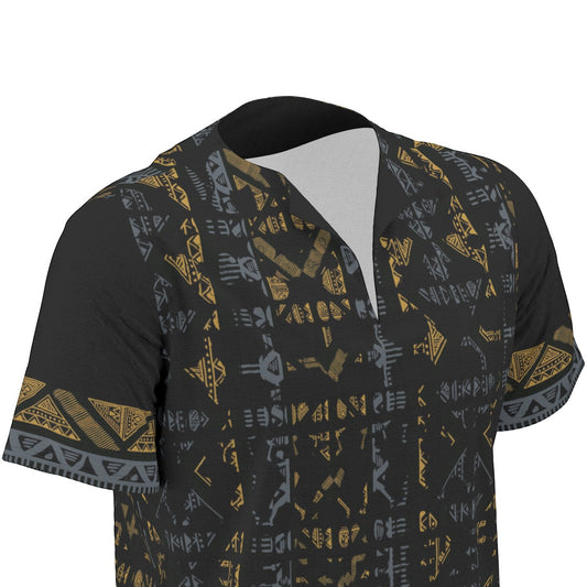 Black Traditional Men's African Dashiki Shirt shirt - product image 1 in black